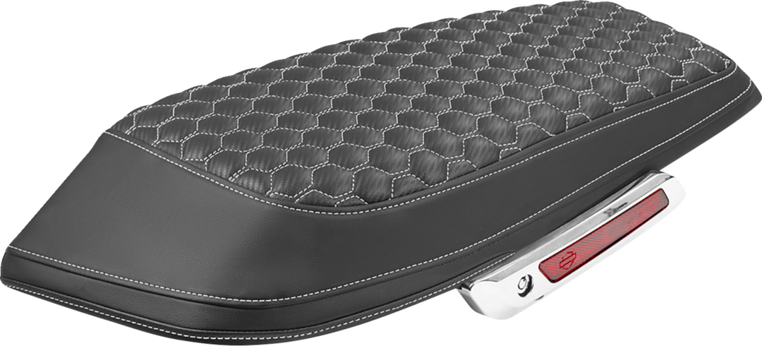 SADDLEMEN Saddlebag Lid Covers - Honeycomb - White Stitch - FLH/FLT '23-'25 L870-23-19006