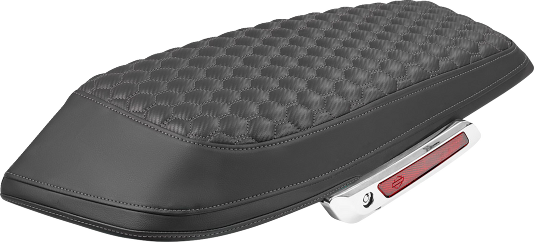 SADDLEMEN Saddlebag Lid Covers - Honeycomb - Gray Stitch - FLH/FLT '23-'25 L870-23-19002