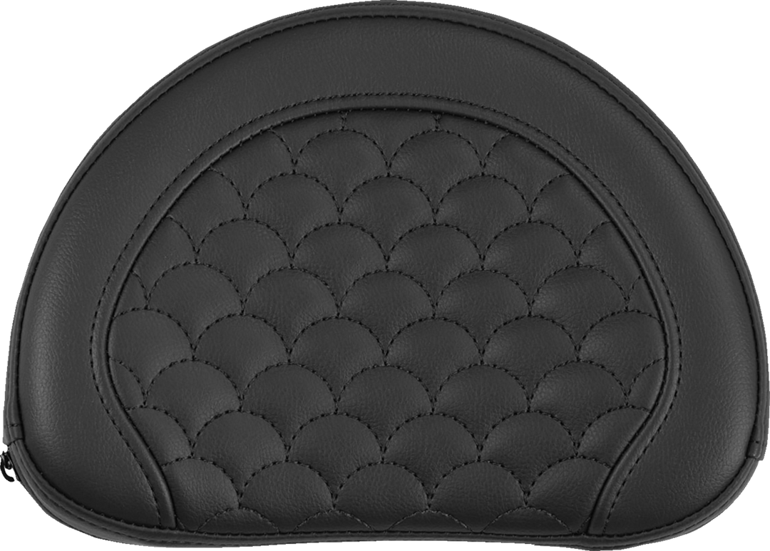SADDLEMEN Contoured Sissy Bar Pad - Dragon Scale - Black Stitch - 2" Thick 051320900