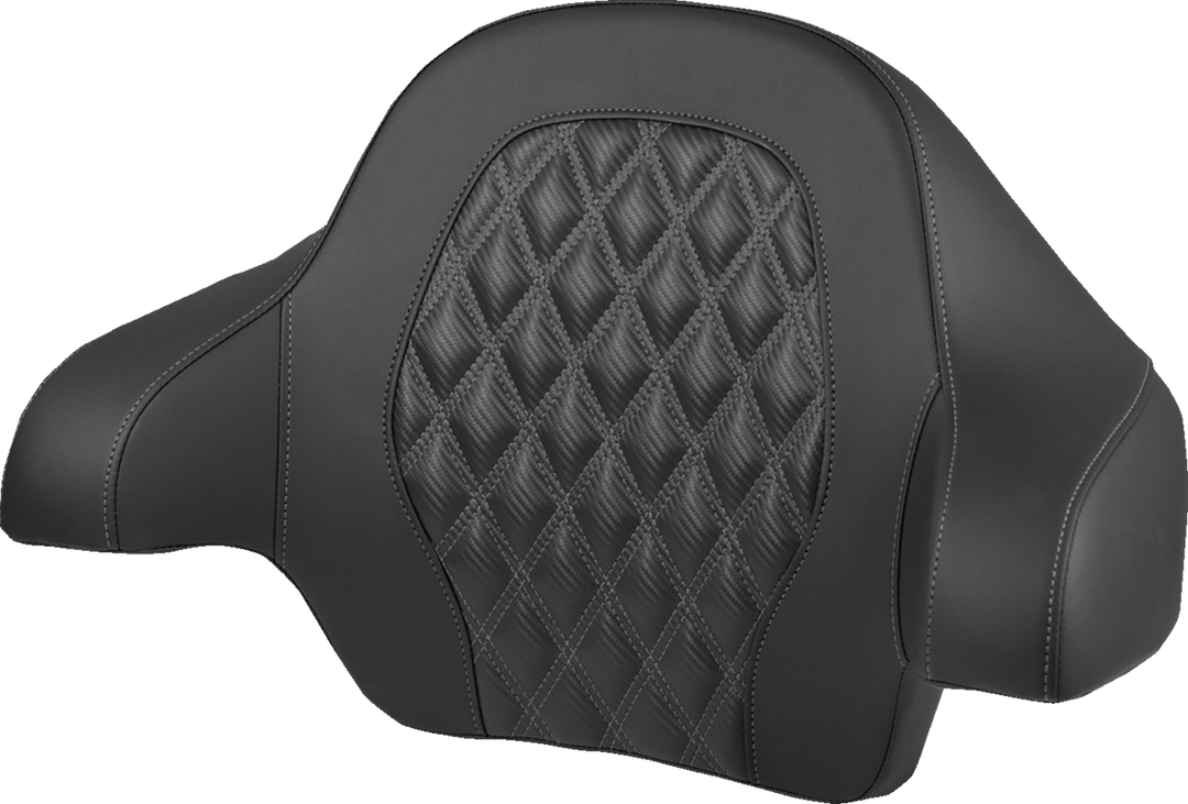 SADDLEMEN Tour-Pak® Backrest Pad - Lattice Stitch - Dark Gray Stitch - FL '14-'25 814-07-20702