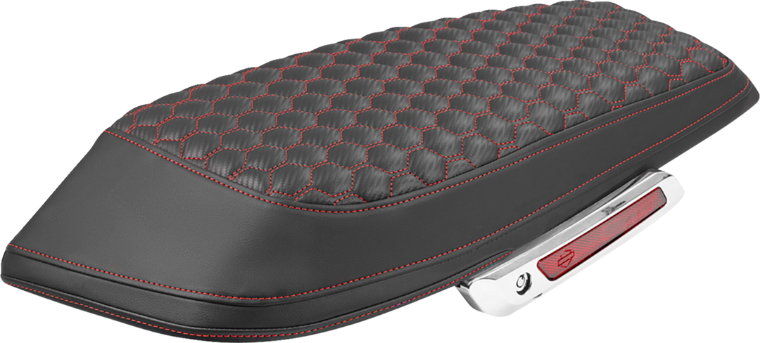 SADDLEMEN Saddlebag Lid Covers - Honeycomb - Red Stitch - FLH/FLT '23-'25 L870-23-19004