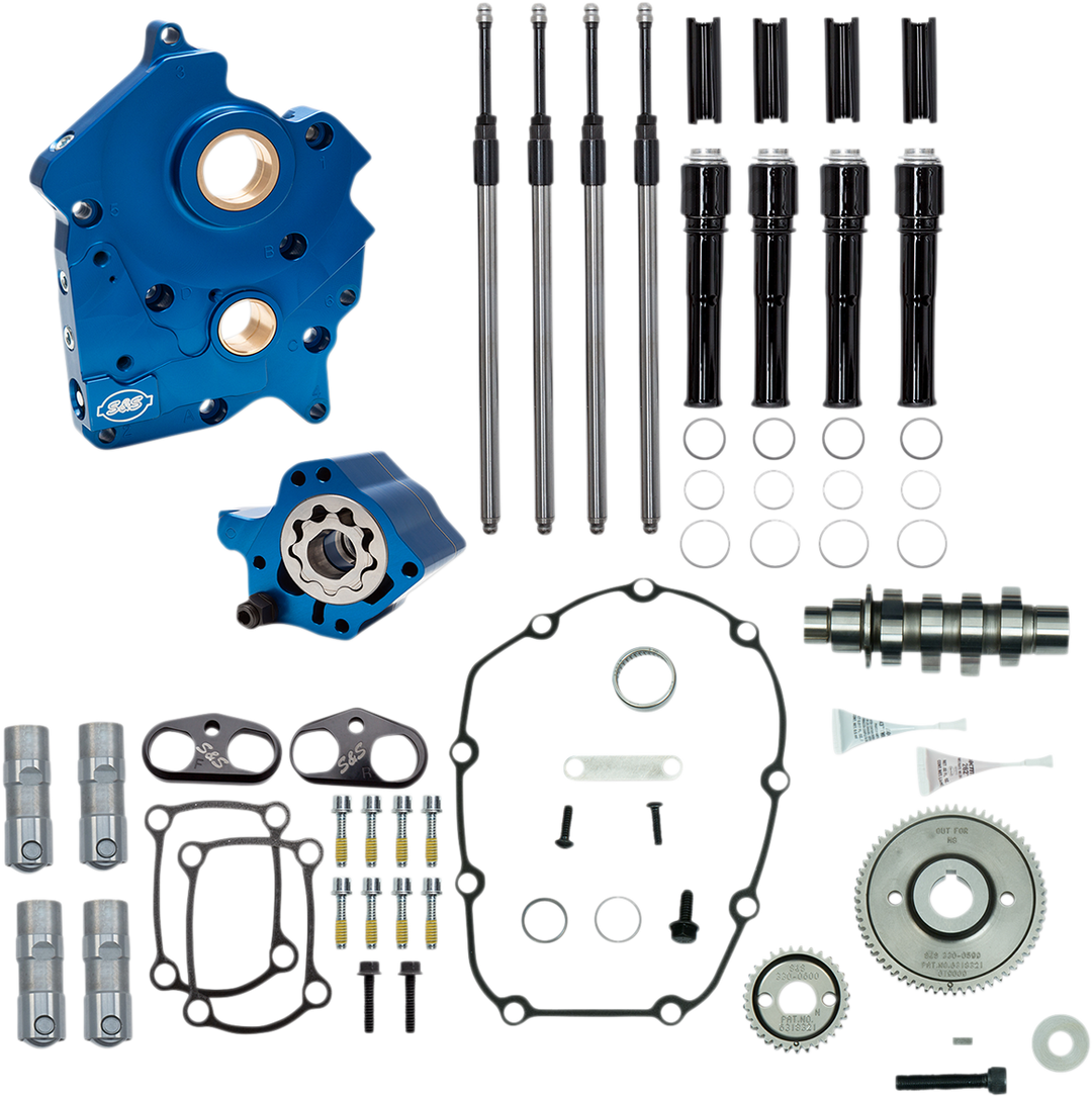 S&S CYCLE Cam Chest Kit - Water Cooled - Gear Drive - 465 Cam - Black Pushrod Tubes - M8 310-1009B