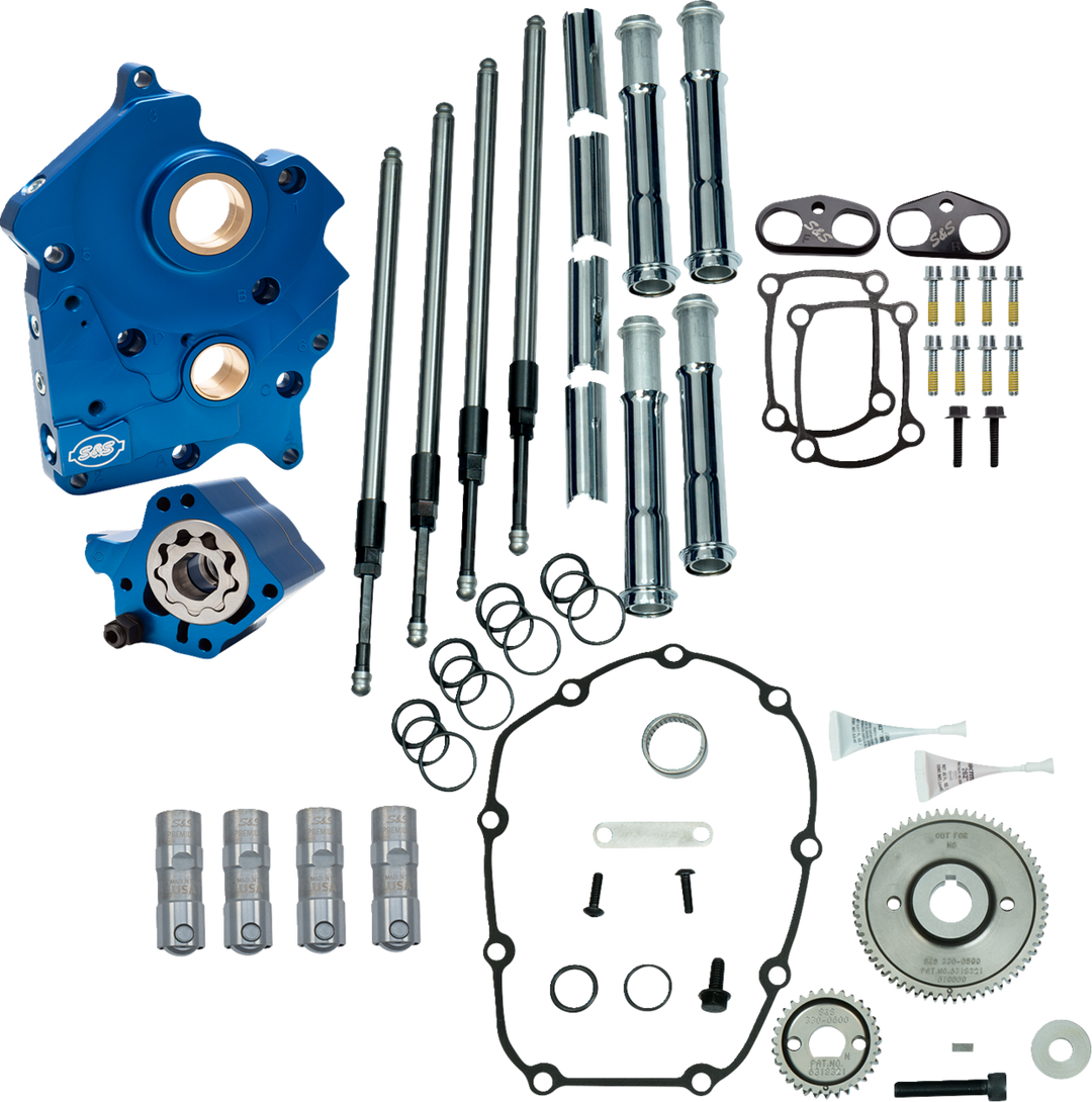 S&S CYCLE Cam Chest - Oil Cooled - Gear Drive - Chrome Pushrod Tubes - M8 310-1259A