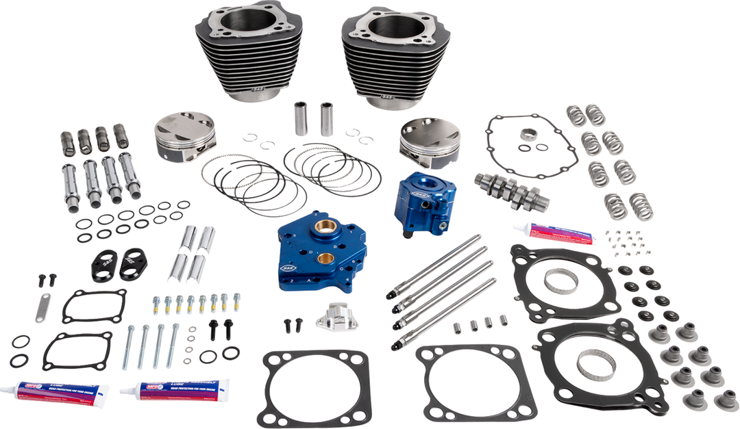 S&S CYCLE Power Package - Water Cooled - 496 Chain Drive - Black Granite w/Highlight - M8 310-1400A