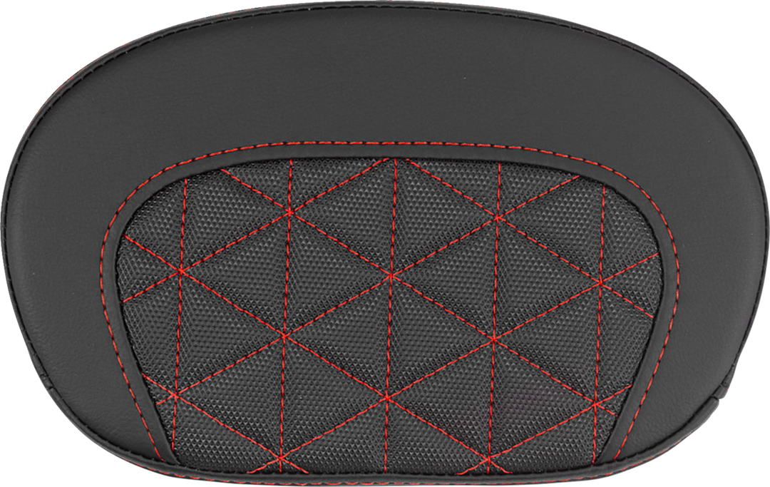 SADDLEMEN Mini Contour Sissy Bar Pad - Tri-Gripper - Red Stitch 061021104