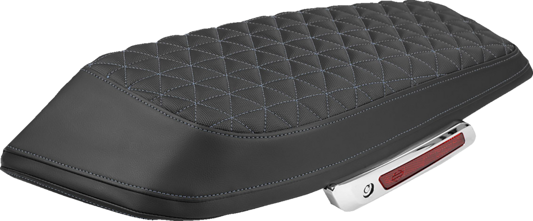 SADDLEMEN Saddlebag Lid Covers - Tri-Gripper - Silver Stitch - FLH/FLT '23-'25 L870-23-21105