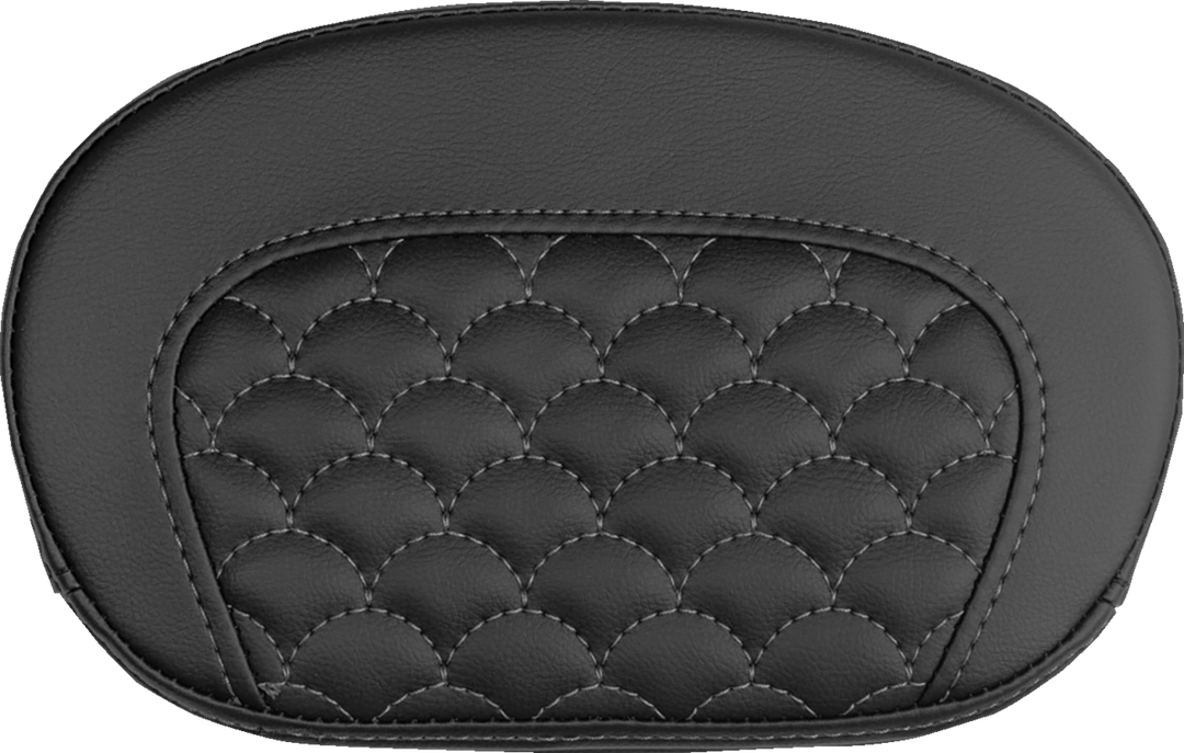 SADDLEMEN Mini Contour Sissy Bar Pad - Dragon Scale - Gray Stitch 061020902
