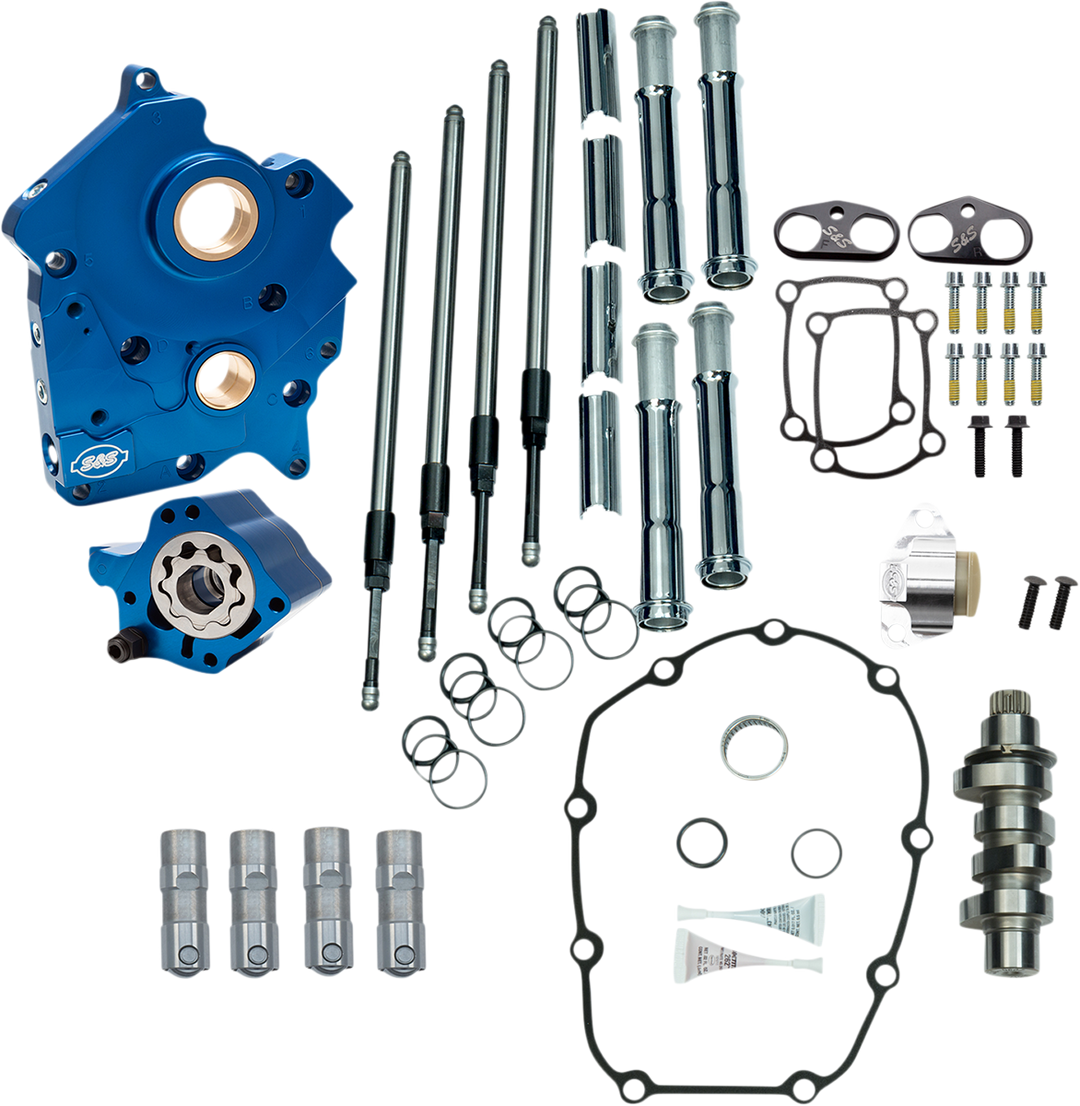 S&S CYCLE Cam Chest Kit - Water Cooled - Chain Drive - 465 Cam - Chrome Pushrod Tubes - M8 310-0999C