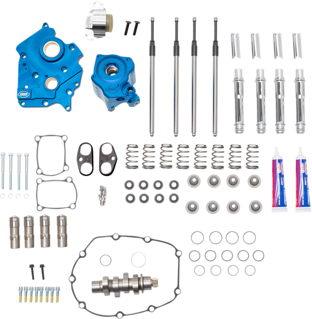 S&S CYCLE Cam Chest Kit - Oil Cooled - Chain Drive - 550 Cam - Chrome Pushrod Tubes - M8 310-1082C