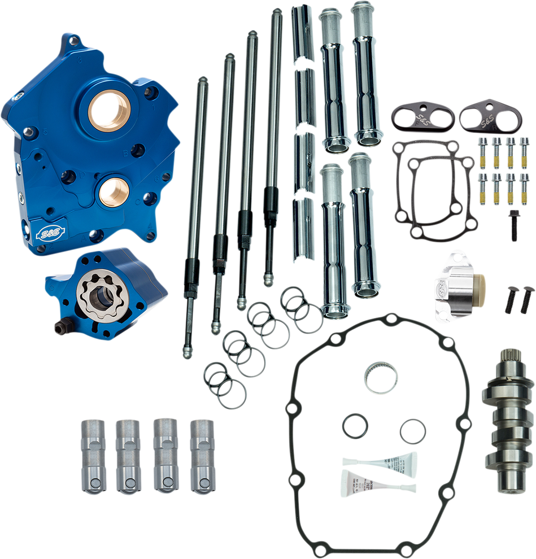 S&S CYCLE Cam Chest Kit - Water Cooled - Chain Drive - 475 Cam - Chrome Pushrod Tubes - M8 310-1000C
