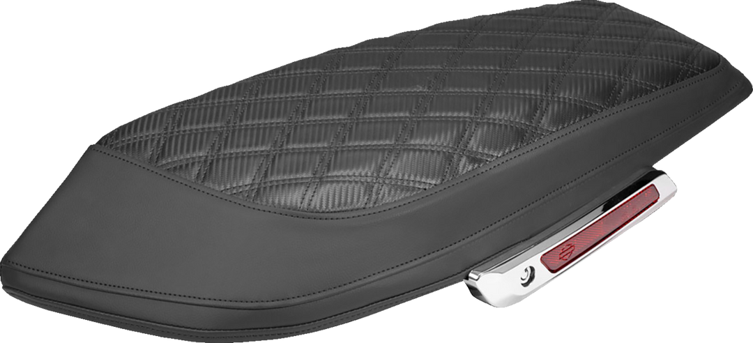 SADDLEMEN Saddlebag Lid Covers - Lattice - Carbon Fiber - Black Stitch - FLH/FLT '23-'26 L870-23-20700