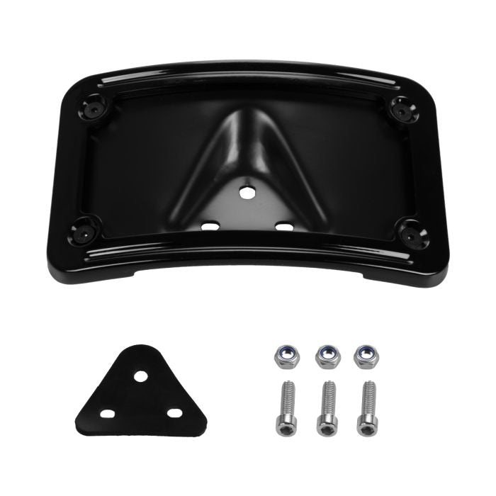 HogWorkz Black Laydown / Curved License Plate Mount for Harley-Davidson® Motorcycles - HW131743 - HW131743