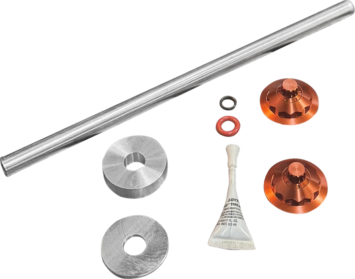 PAUL YAFFE BAGGER NATION Axle Cover Kit - Y-Axle Rod - Front - Standard/12 Point - Orange PYO:YTPR-18L-OR