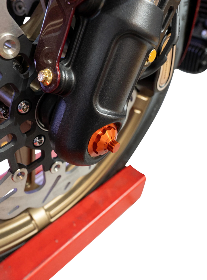 PAUL YAFFE BAGGER NATION Axle Cover Kit - Y-Axle Rod - Front - Standard/12 Point - Orange PYO:YTPR-18L-OR