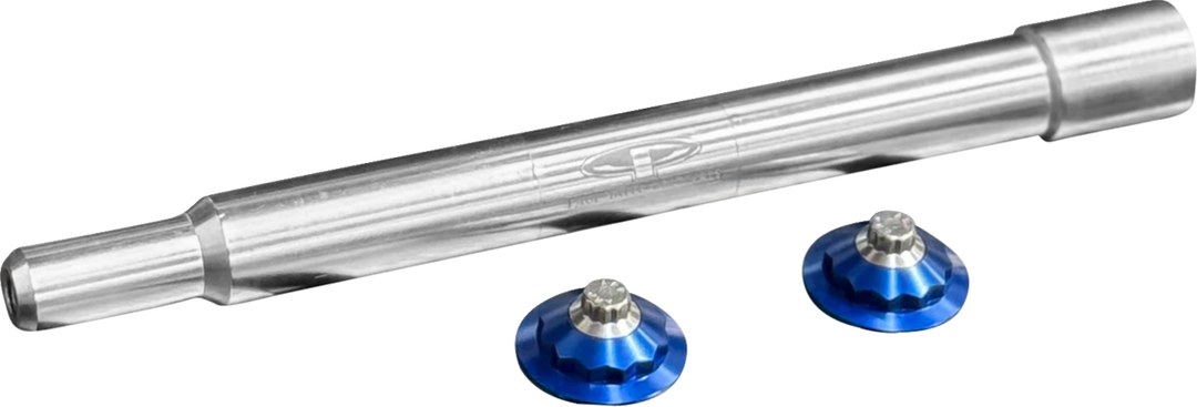 PAUL YAFFE BAGGER NATION Y-Axle with 12 Point Style Axle Cover Kit - Custom - Front - Blue - 1" PYO:YAXLE-07-TP-BE
