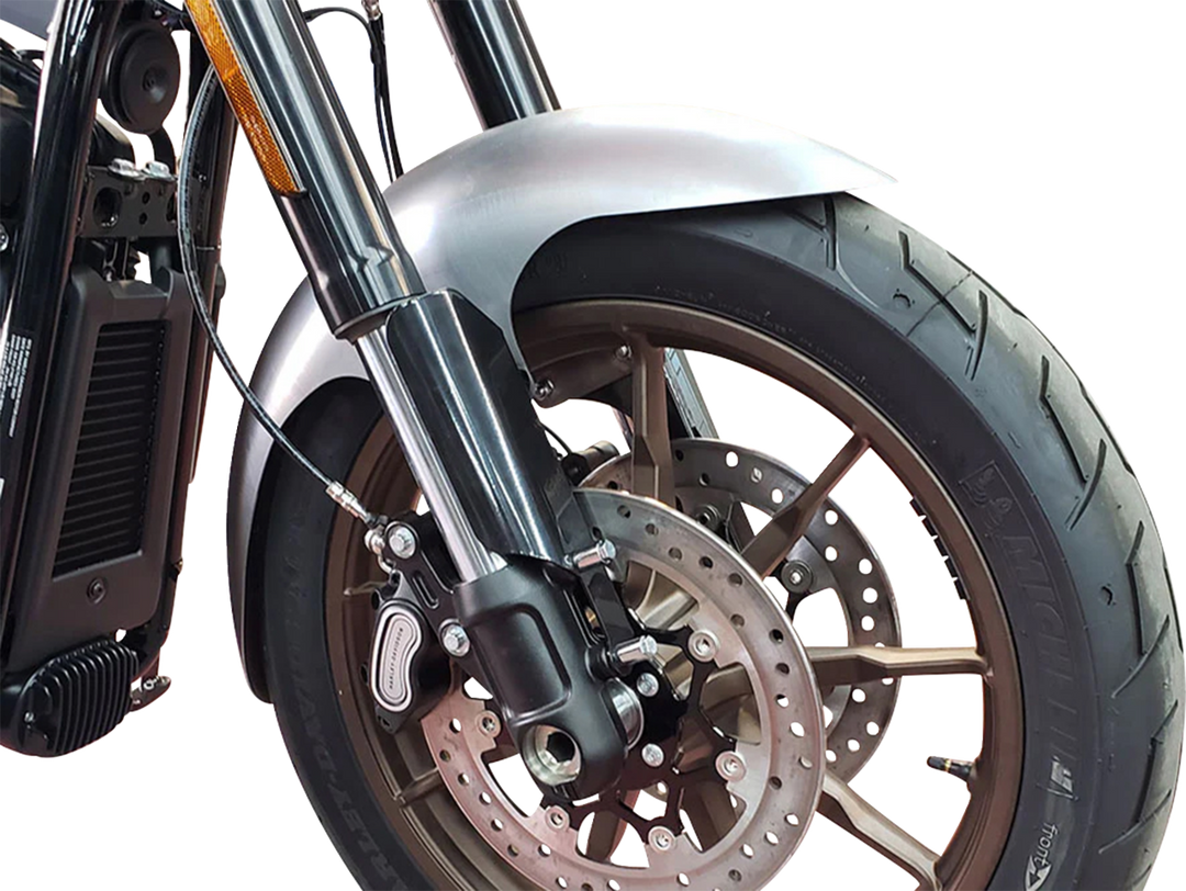 PAUL YAFFE BAGGER NATION Cafe Front Fender - 19" OE Wheel - With Black Fork Adapters PYO:CAFE-19-18LR-B