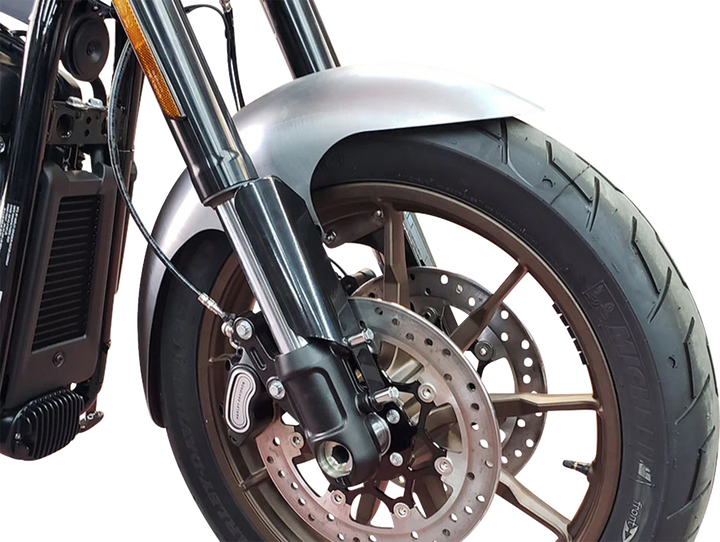 PAUL YAFFE BAGGER NATION Cafe Front Fender - 19" OE Wheel - With Black Fork Adapters PYO:CAFE-19-18LR-B