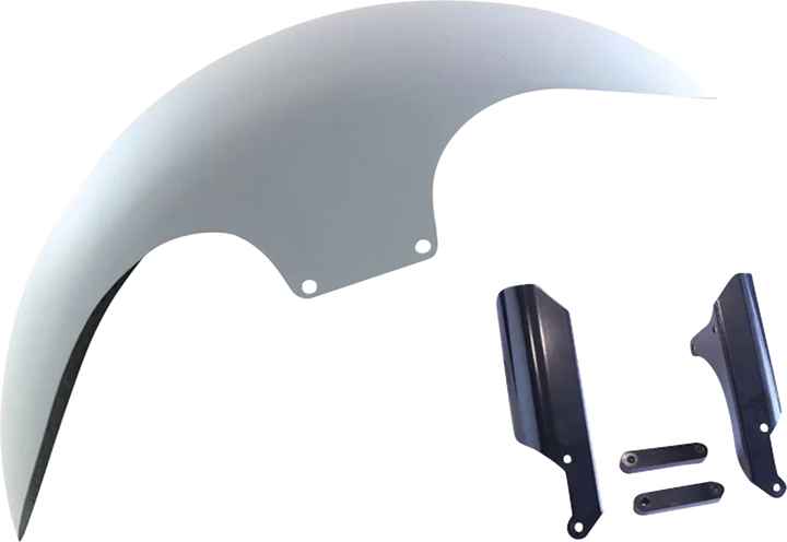 PAUL YAFFE BAGGER NATION Cafe Front Fender - 21" Wheel - Black Inverted Fork Adapter - HD Softail '18-'26 PYO:CAFE-21-18LR-B-C