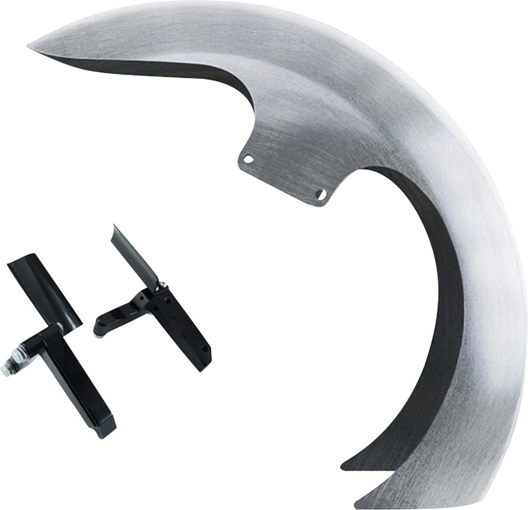 PAUL YAFFE BAGGER NATION DEI Front Fender - 21" Wheel - With Inverted Fork Adapters - Debris Guards - HD Softail PYO:DEI21-18SG-B
