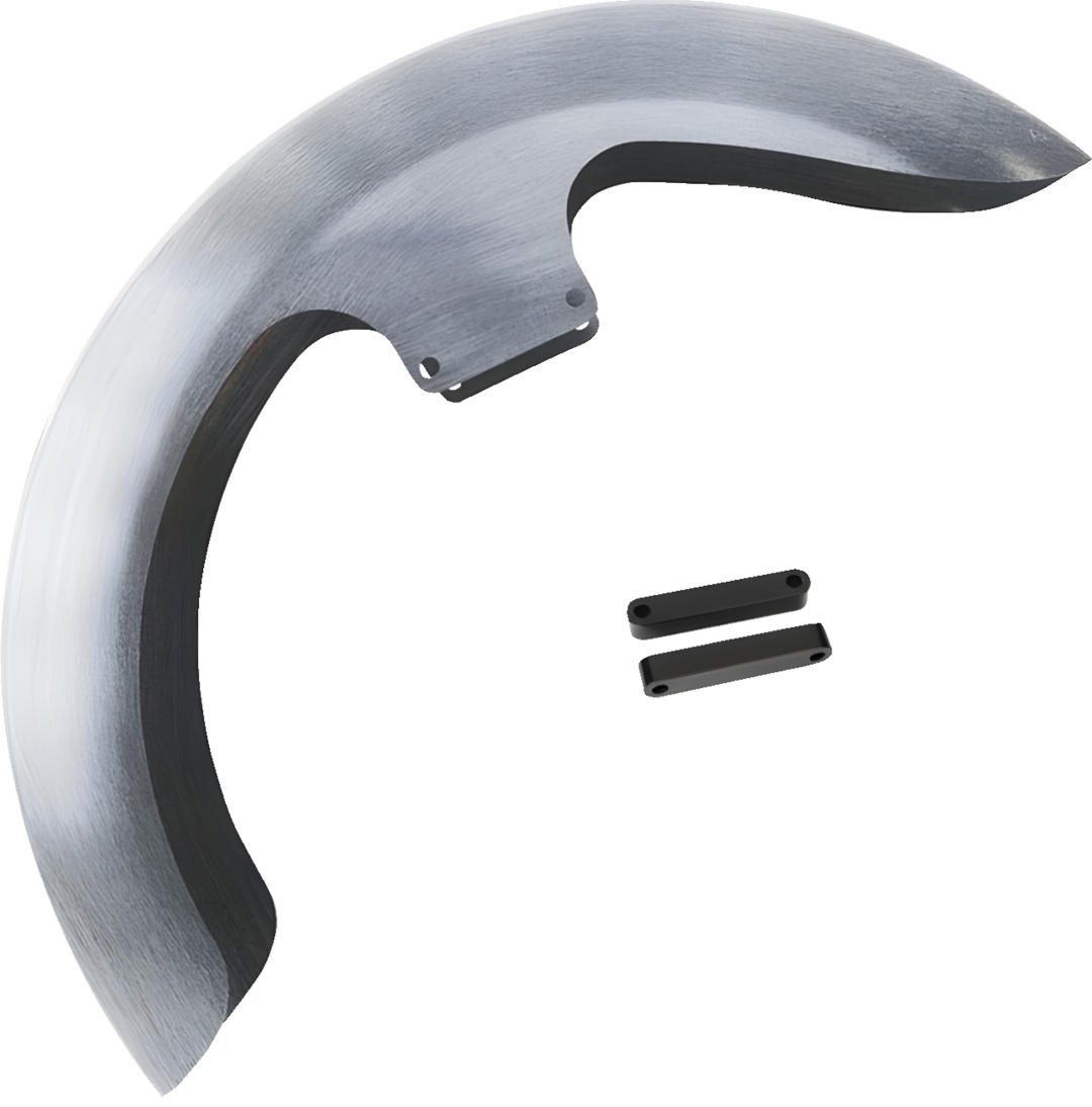 PAUL YAFFE BAGGER NATION Thicky Front Fender - OEM 16"-19" Wheel - With Black Adapters PYO:THICKY-OEM-B
