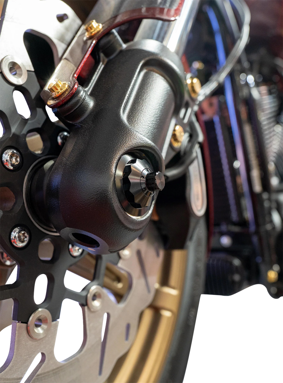 PAUL YAFFE BAGGER NATION Axle Cover Kit - Y-Axle Rod - Front - Standard/12 Point - Black PYO:YTPR-18L-BK