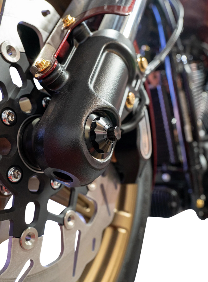 PAUL YAFFE BAGGER NATION Axle Cover Kit - Y-Axle Rod - Front - Standard/12 Point - Black PYO:YTPR-18L-BK