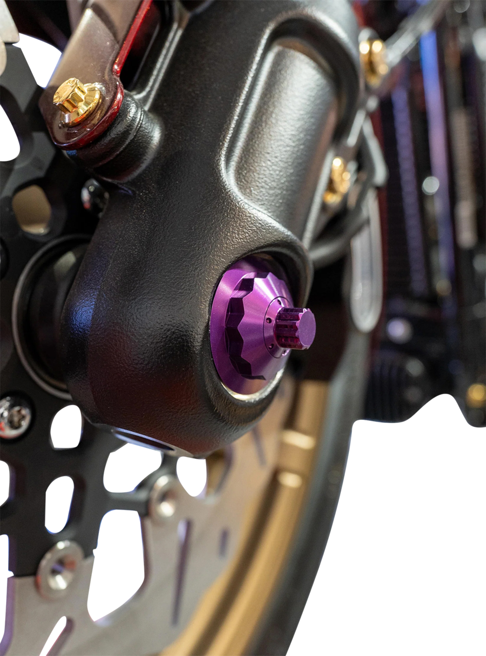 PAUL YAFFE BAGGER NATION Axle Cover Kit - Y-Axle Rod - Front - Standard/12 Point - Purple PYO:YTPR-18L-PR