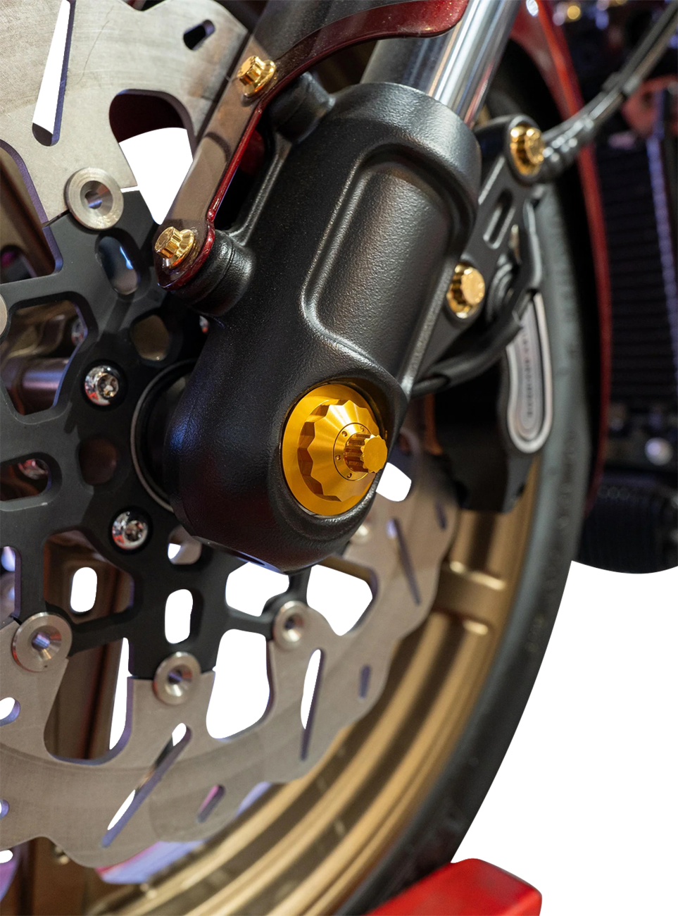 PAUL YAFFE BAGGER NATION Axle Cover Kit - Y-Axle Rod - Front - Standard/12 Point - Gold PYO:YTPR-18L-GD