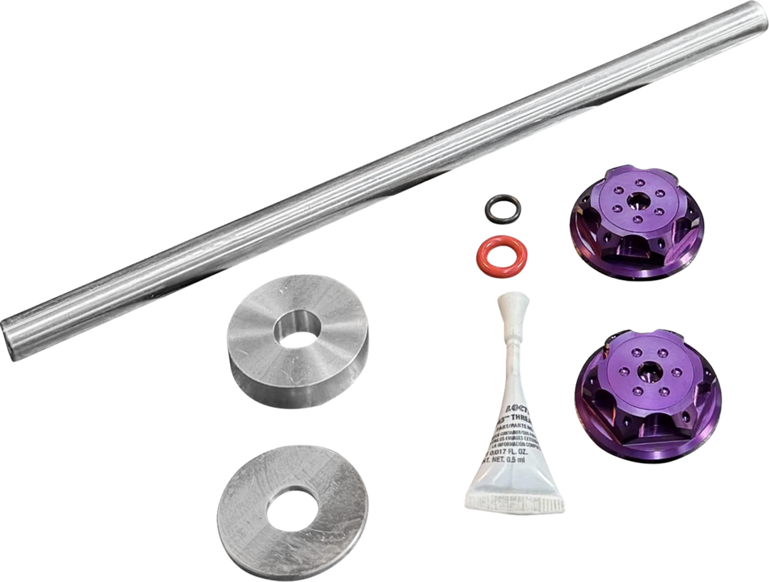 PAUL YAFFE BAGGER NATION Axle Cover Kit - Y-Axle Rod - Front - Standard/Turret - Purple PYO:YHTR-18L-PR