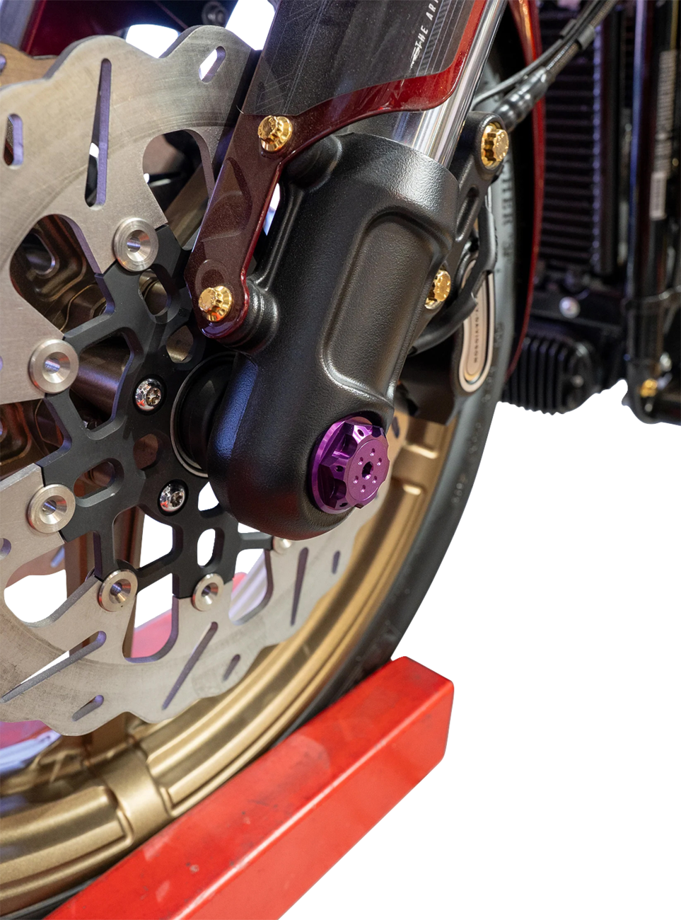 PAUL YAFFE BAGGER NATION Axle Cover Kit - Y-Axle Rod - Front - Standard/Turret - Purple PYO:YHTR-18L-PR