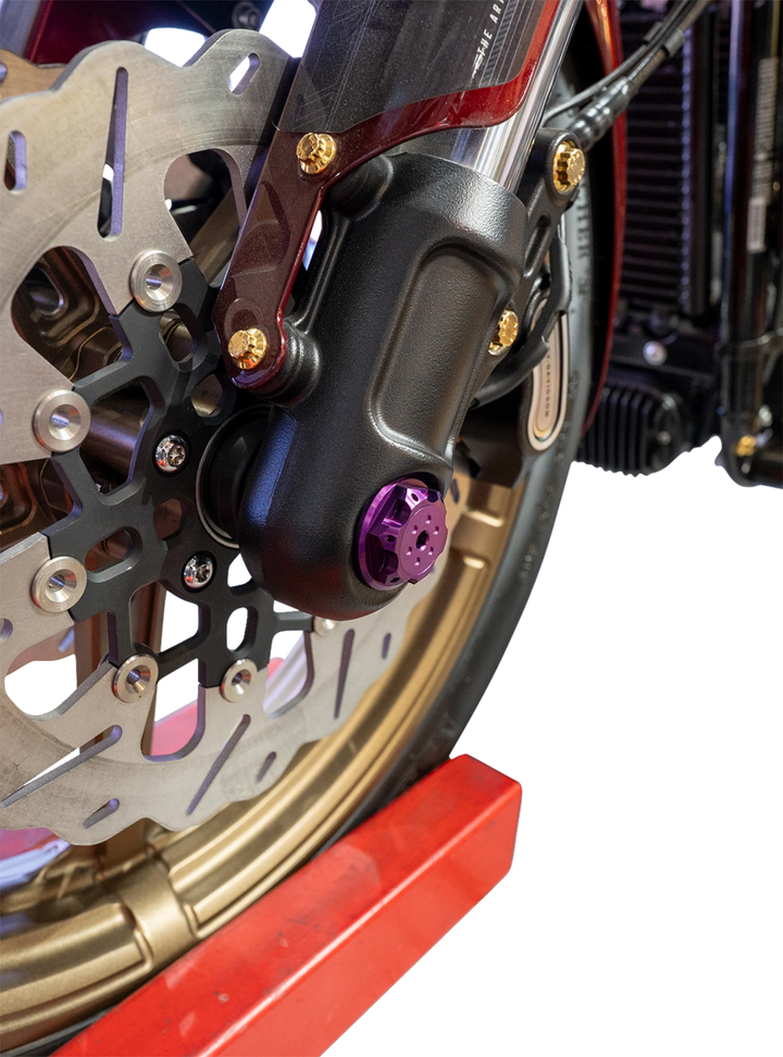 PAUL YAFFE BAGGER NATION Axle Cover Kit - Y-Axle Rod - Front - Standard/Turret - Purple PYO:YHTR-18L-PR