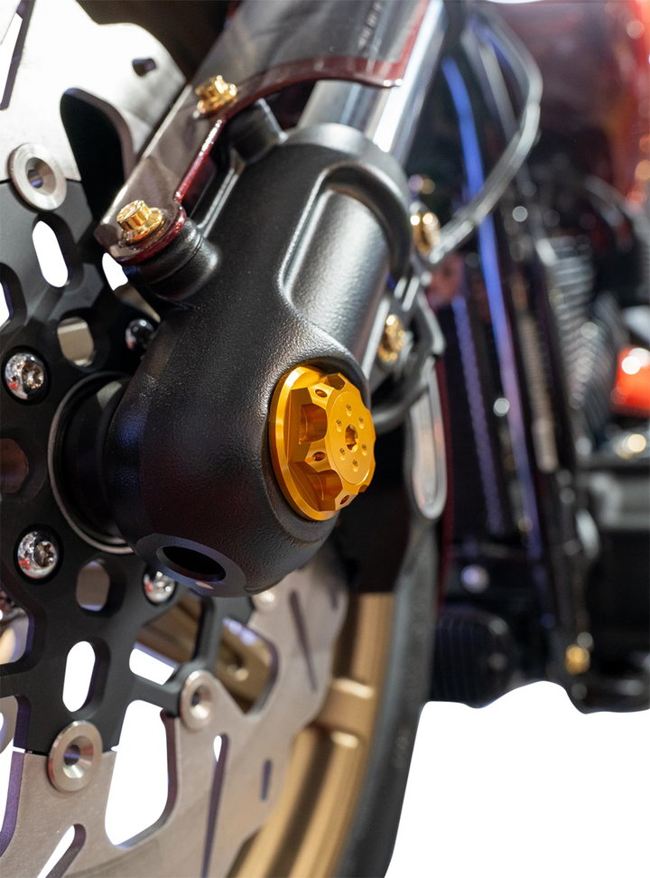 PAUL YAFFE BAGGER NATION Axle Cover Kit - Y-Axle Rod - Front - Standard/Turret - Gold PYO:YHTR-18L-GD