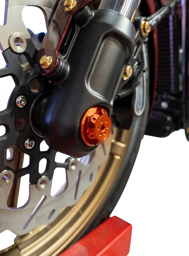 PAUL YAFFE BAGGER NATION Axle Cover Kit - Y-Axle Rod - Front - Standard/Turret - Orange PYO:YHTR-18L-OR