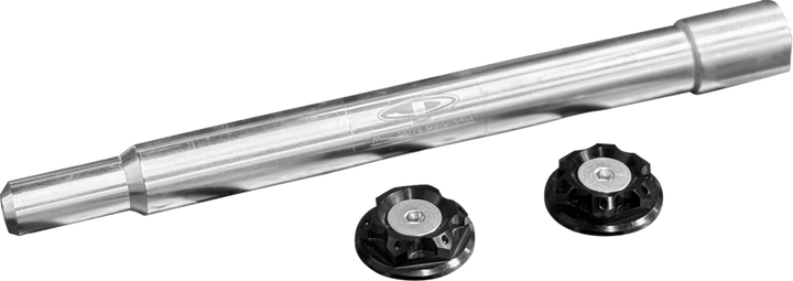 PAUL YAFFE BAGGER NATION Y-Axle with Turret Style Axle Cover Kit - Custom - Front - Black - 1" PYO:YAXLE-07-HT-BK