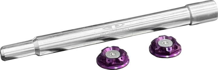PAUL YAFFE BAGGER NATION Y-Axle with Turret Style Axle Cover Kit - Custom - Front - Purple - 1" PYO:YAXLE-07-HT-PR
