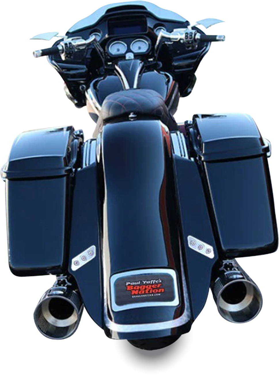 PAUL YAFFE BAGGER NATION Rear Fender Kit - With Side Covers - Chrome Plate Frame - Thunder Bolts PYO:KIT-3PC-DOSTDTPC