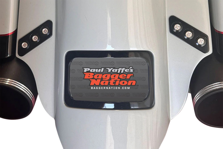 PAUL YAFFE BAGGER NATION Rear Fender Kit - With Side Covers - Black Plate Frame - Thunder Bolts PYO:KIT-3PC-DOSTDTPB