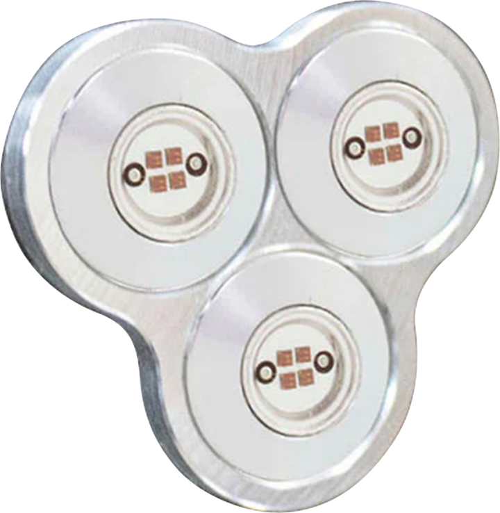 PAUL YAFFE BAGGER NATION Tri-Pod Taillight - Lightning Bolts - Triangle - Satin PYO:TPLK-T-S