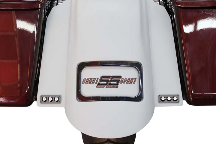 PAUL YAFFE BAGGER NATION Tri-Pod Taillight - Lightning Bolts - Rectangle - Satin PYO:TPLK-R-S