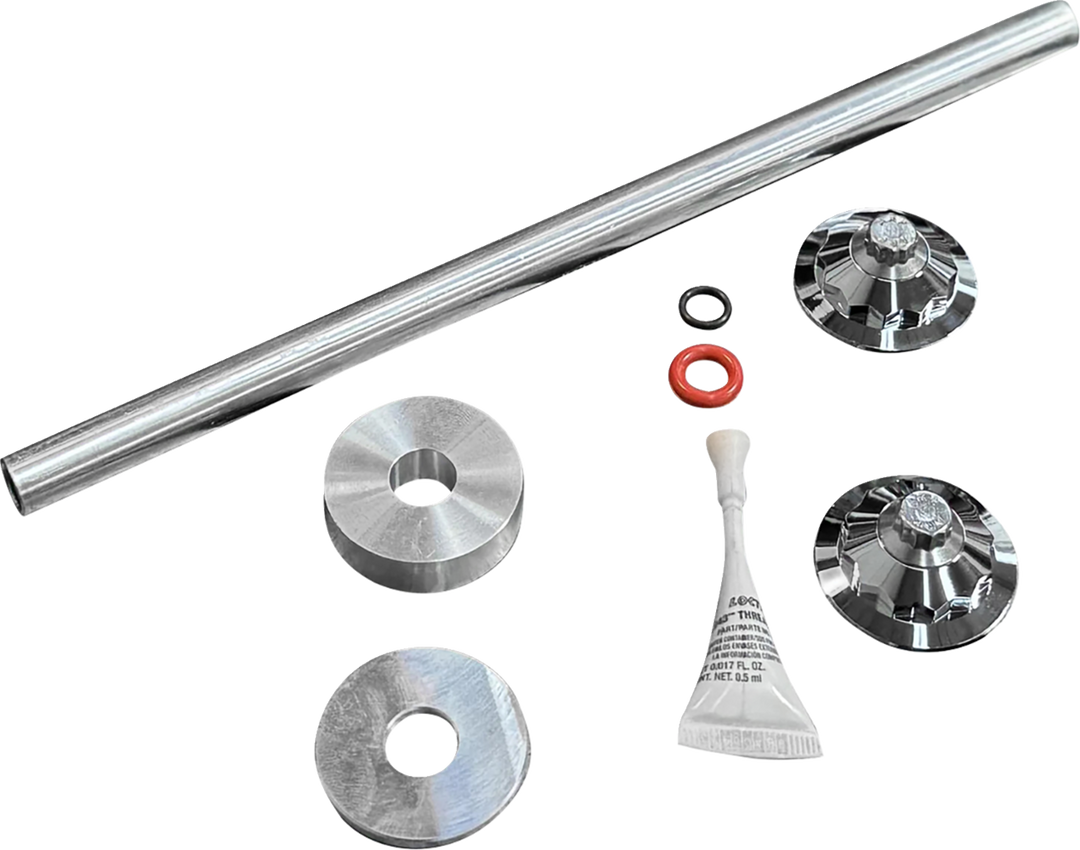 PAUL YAFFE BAGGER NATION Axle Cover Kit - Y-Axle Rod - Front - Standard/12 Point - Chrome PYO:YTPR-18L-CH