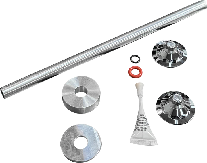 PAUL YAFFE BAGGER NATION Axle Cover Kit - Y-Axle Rod - Front - Standard/12 Point - Chrome PYO:YTPR-18L-CH