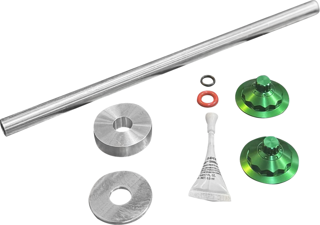 PAUL YAFFE BAGGER NATION Axle Cover Kit - Y-Axle Rod - Front - Standard/12 Point - Green PYO:YTPR-18L-GN