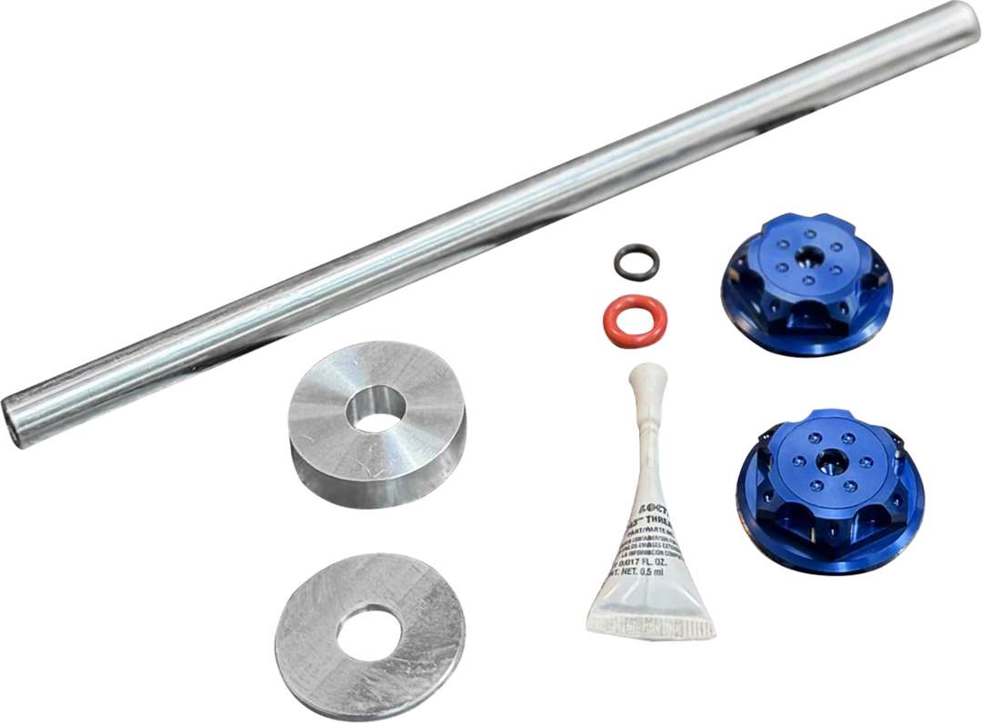 PAUL YAFFE BAGGER NATION Axle Cover Kit - Y-Axle Rod - Front - Standard/Turret - Blue PYO:YHTR-18L-BE