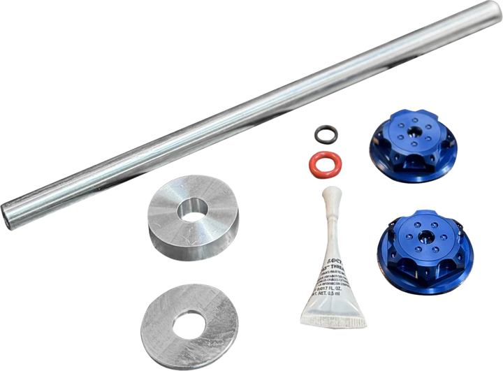 PAUL YAFFE BAGGER NATION Axle Cover Kit - Y-Axle Rod - Front - Standard/Turret - Blue PYO:YHTR-18L-BE