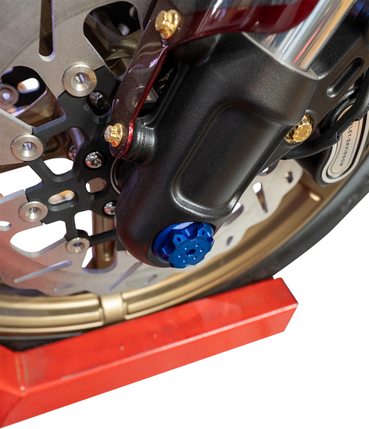 PAUL YAFFE BAGGER NATION Axle Cover Kit - Y-Axle Rod - Front - Standard/Turret - Blue PYO:YHTR-18L-BE