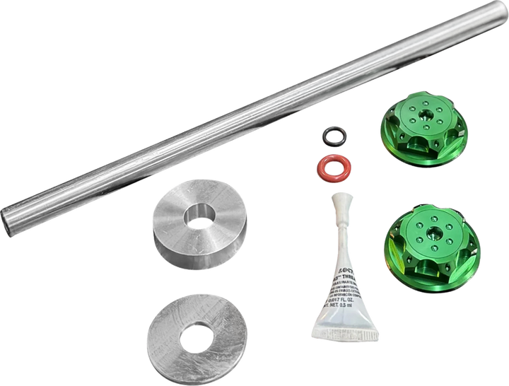 PAUL YAFFE BAGGER NATION Axle Cover Kit - Y-Axle Rod - Front - Standard/Turret - Green PYO:YHTR-18L-GN