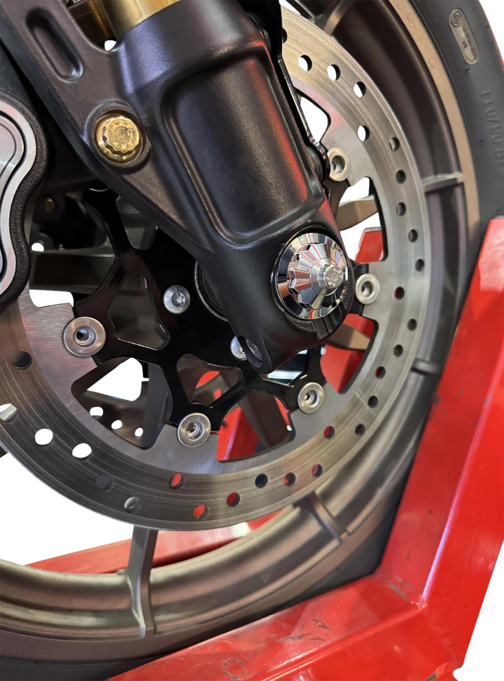 PAUL YAFFE BAGGER NATION Axle Cover Kit - Y-Axle Rod - Front - Standard/12 Point - Chrome PYO:YTPR-18L-CH