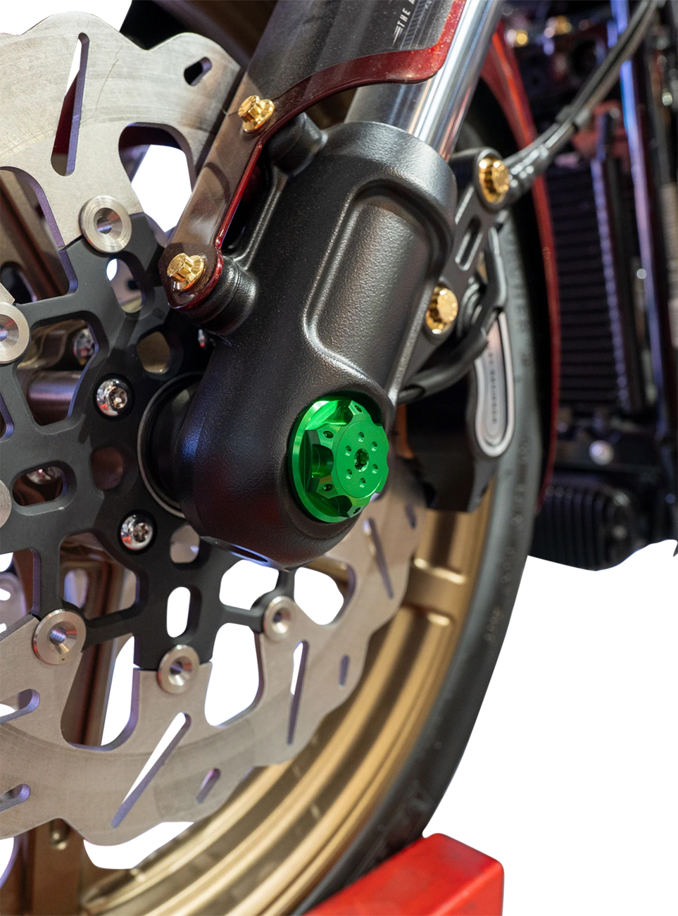 PAUL YAFFE BAGGER NATION Axle Cover Kit - Y-Axle Rod - Front - Standard/Turret - Green PYO:YHTR-18L-GN