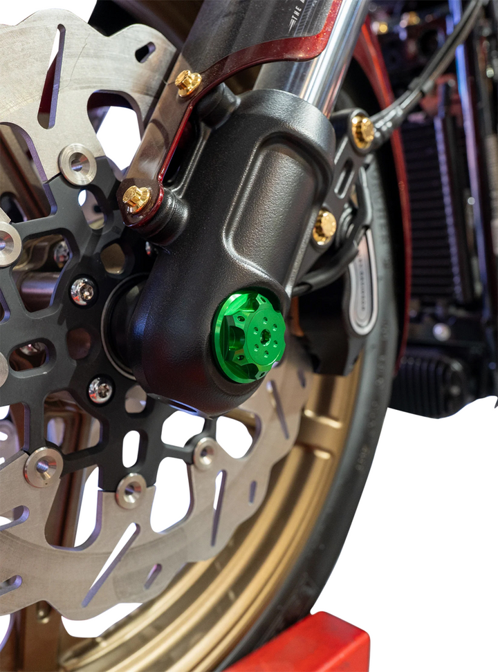PAUL YAFFE BAGGER NATION Axle Cover Kit - Y-Axle Rod - Front - Standard/Turret - Green PYO:YHTR-18L-GN