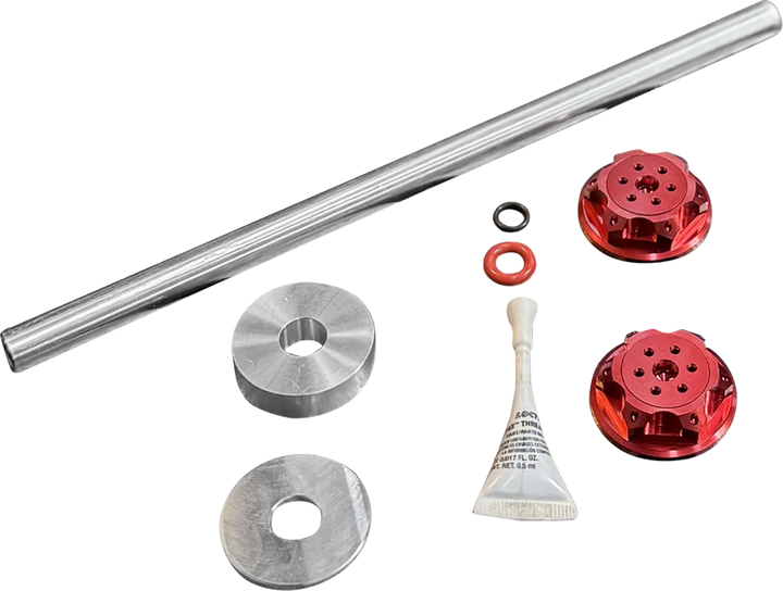 PAUL YAFFE BAGGER NATION Axle Cover Kit - Y-Axle Rod - Front - Standard/Turret - Red PYO:YHTR-18L-RD